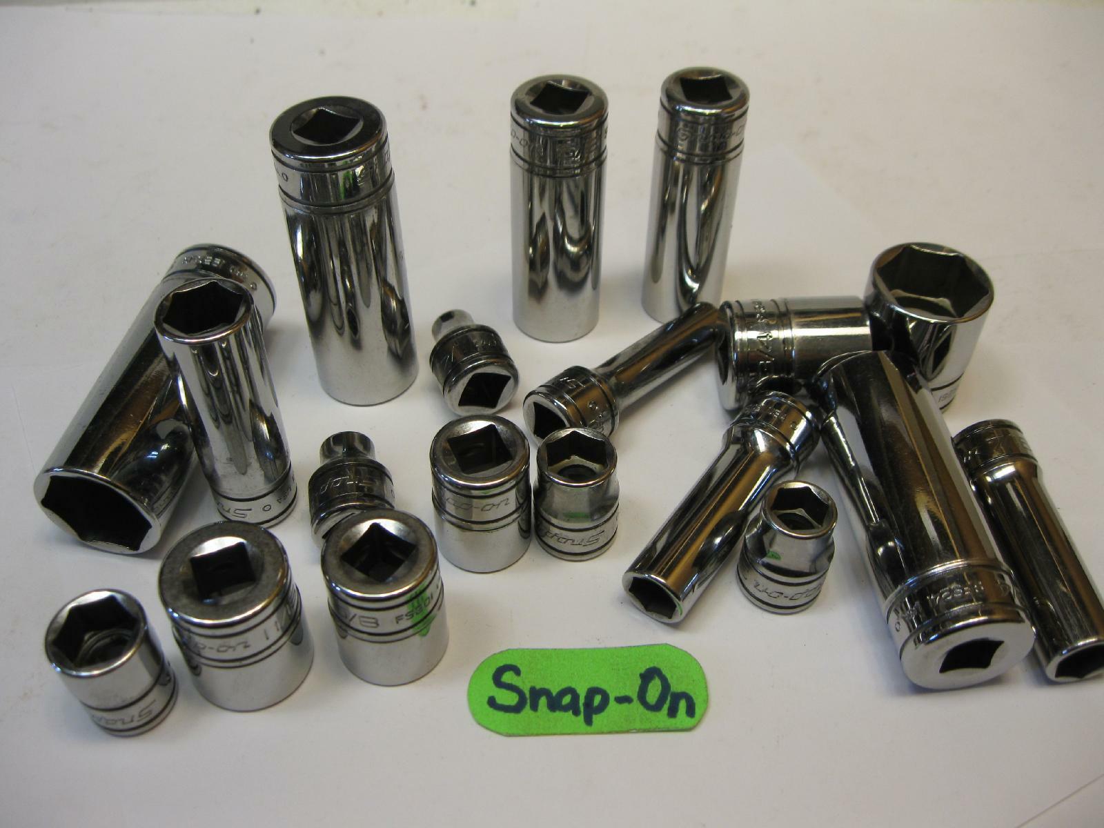 Snap-on tools 3/8″ drive SAE 6 point Sockets sold each. Mint!