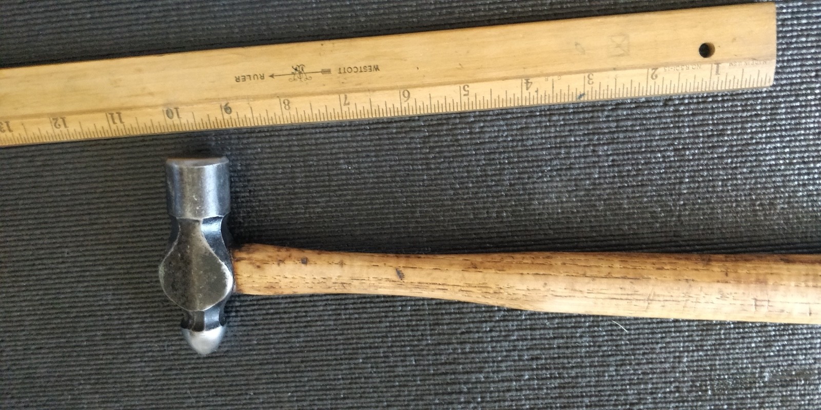 Vintage True Temper No. 1308 Ball Peen Hammer Made In USA