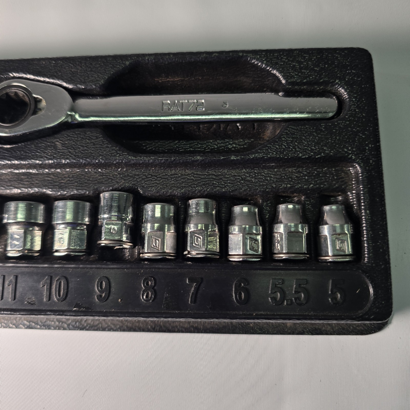 Snap On 112RTSMA Low Profile Socket Set Metric With Case Excellent Condition