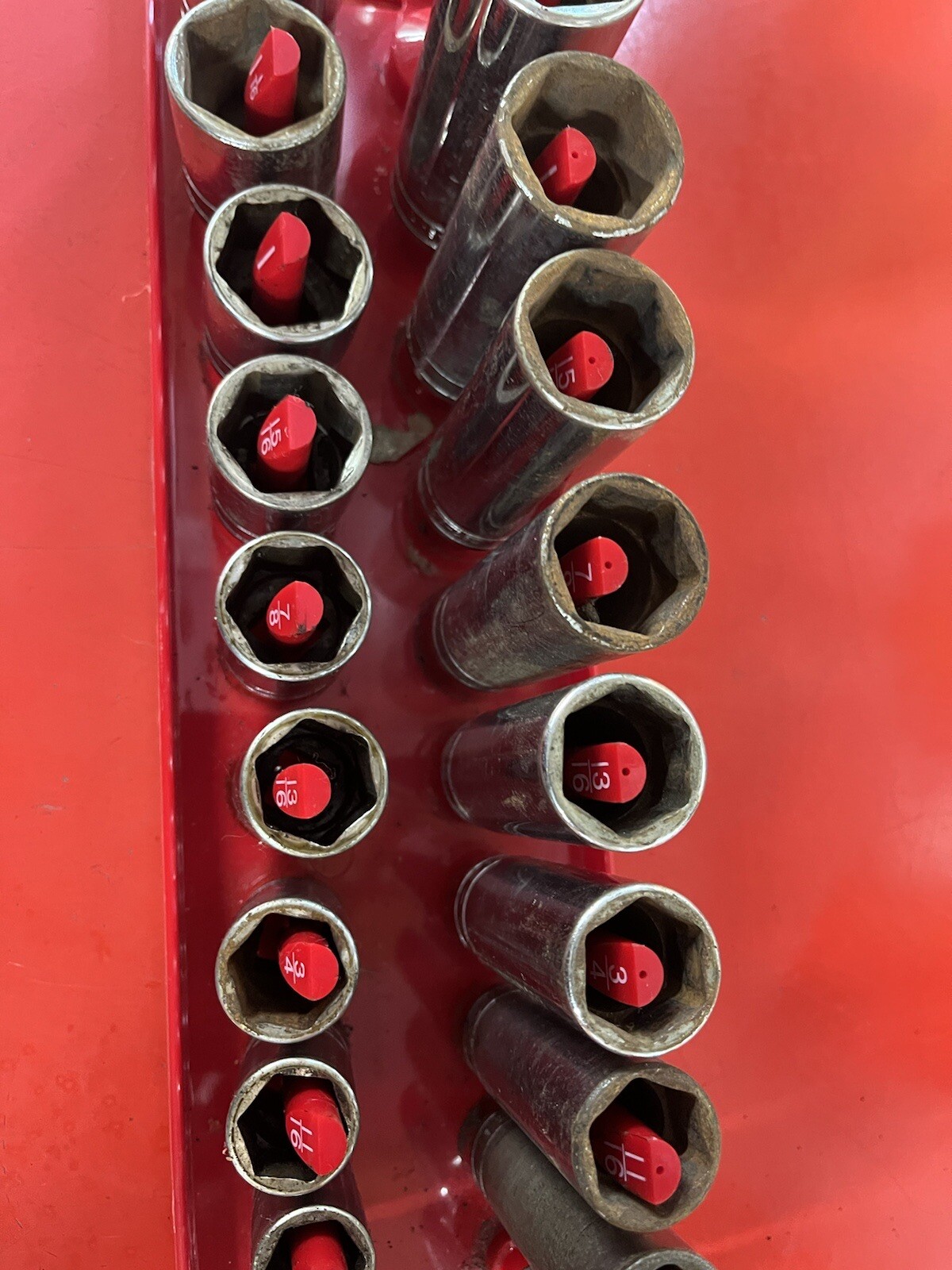 Snap-on Tools USA 28pc 1/2″ Drive SAE Chrome 6pt Shallow & Deep TS