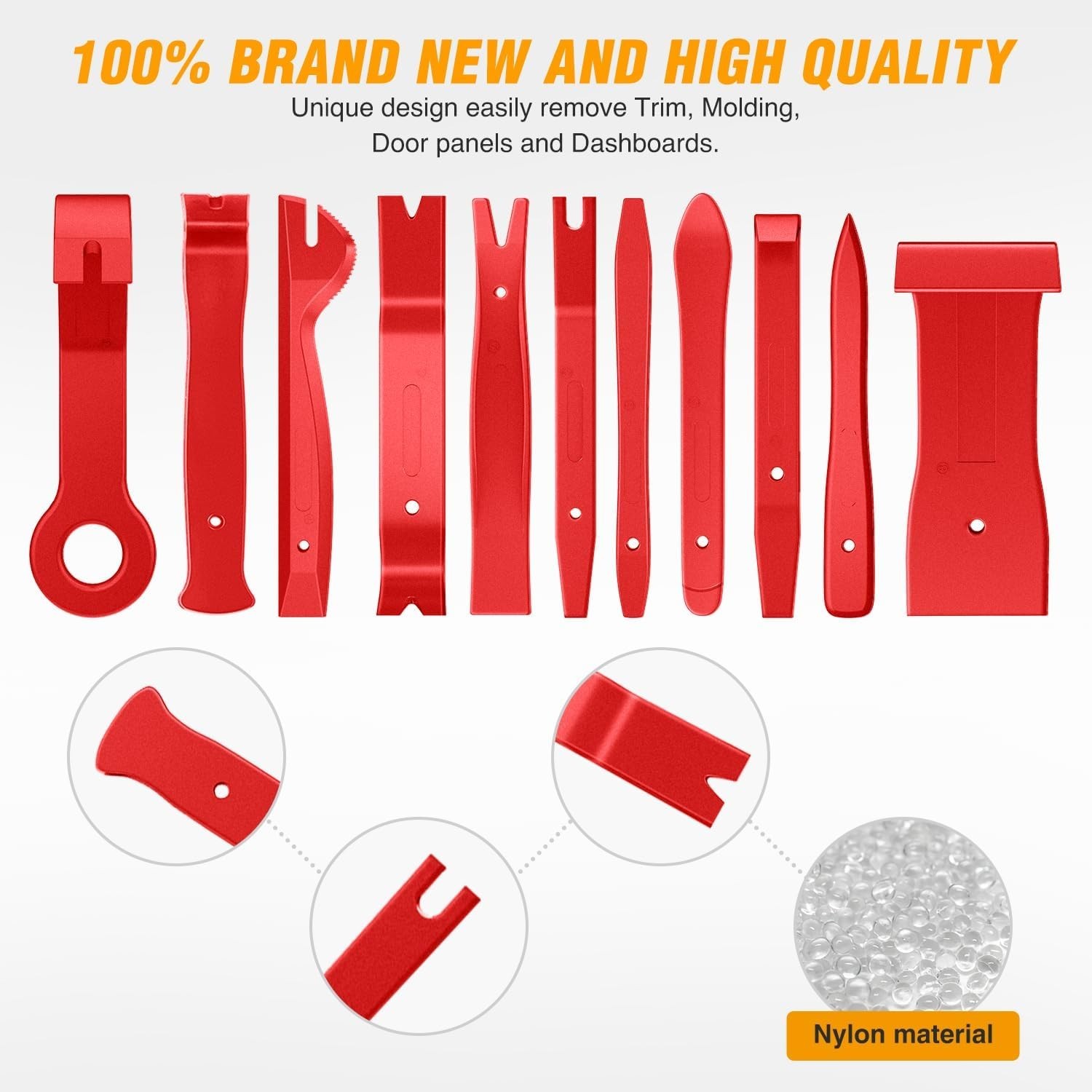11PCS Car Trim Removal Tool Kit – Red