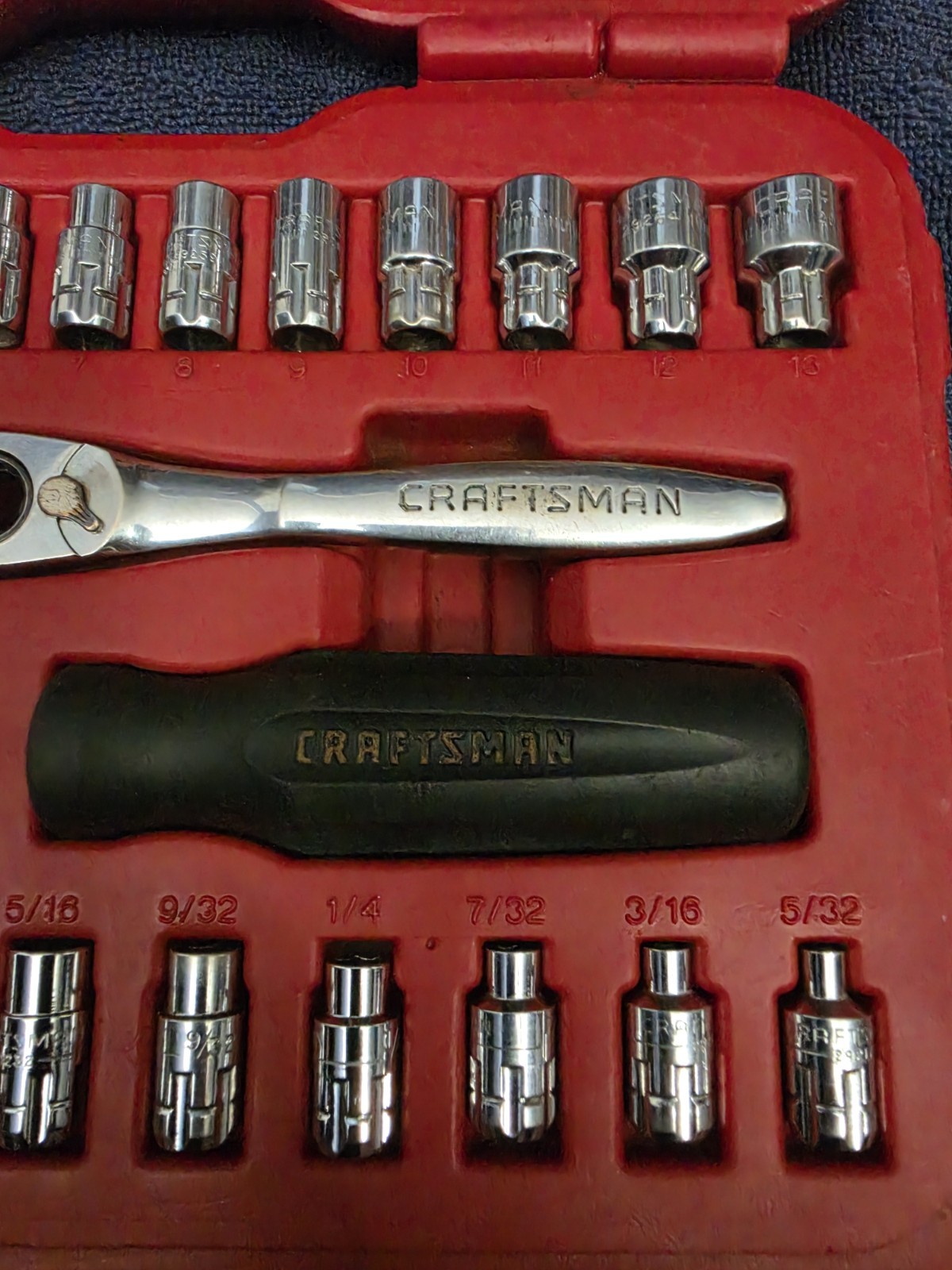 USED Craftsman Max Axess 27pc 1/4 Inch Drive Complete Socket Tool Set