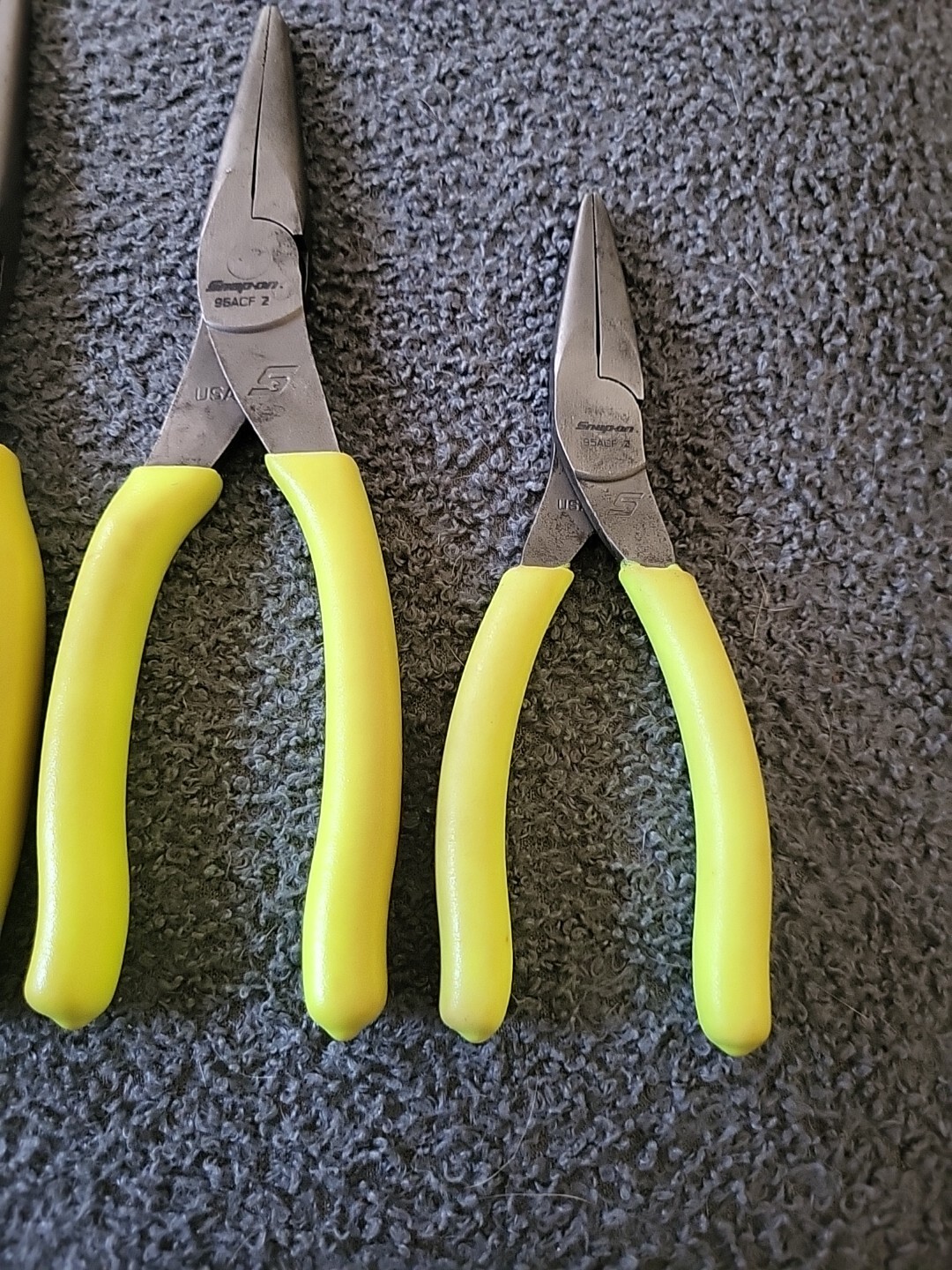 Snap on Tools 5 Piece Hi-Viz Yellow Pliers Set