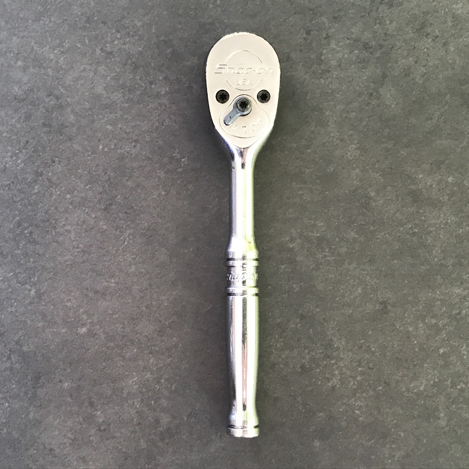 Snap-on TM830 1/4″ Drive Short Handle Chrome Ratchet 4.5″ Made in USA Vintage