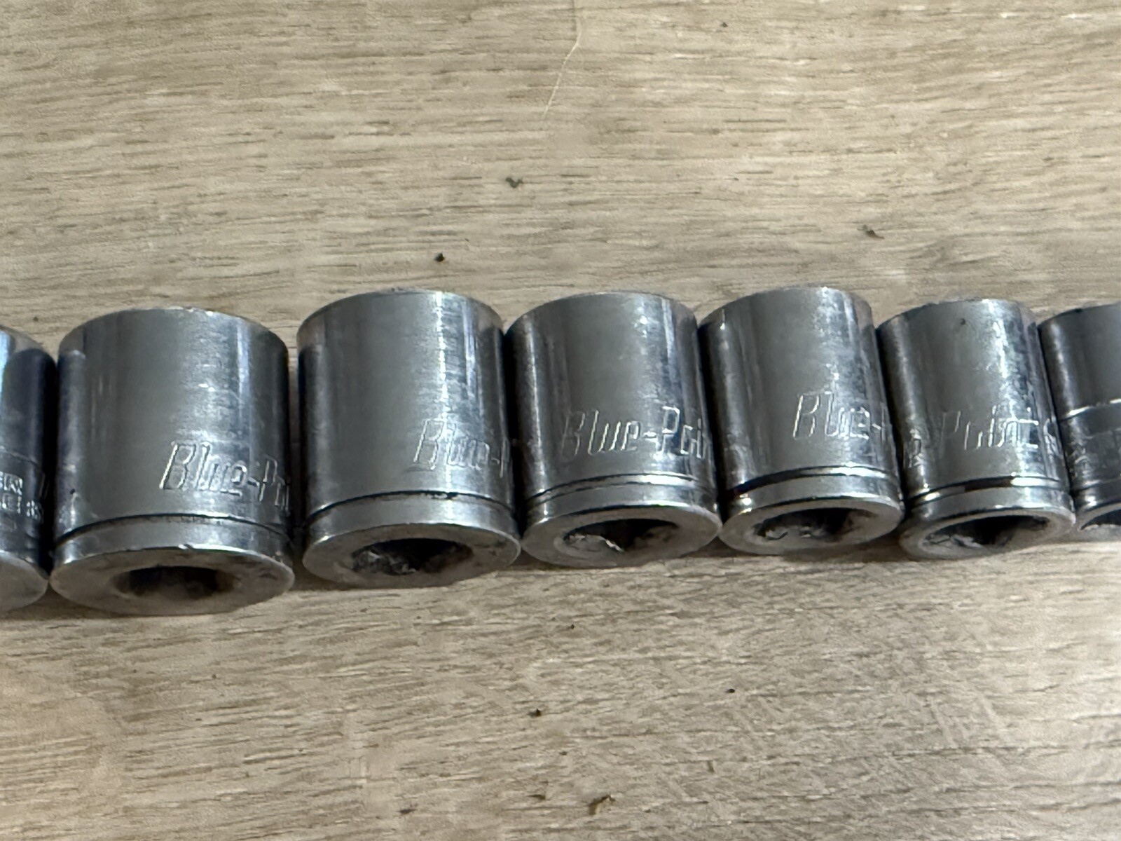 Blue Point Silver Eagle 3/8 Shallow See Socket Set Read Description