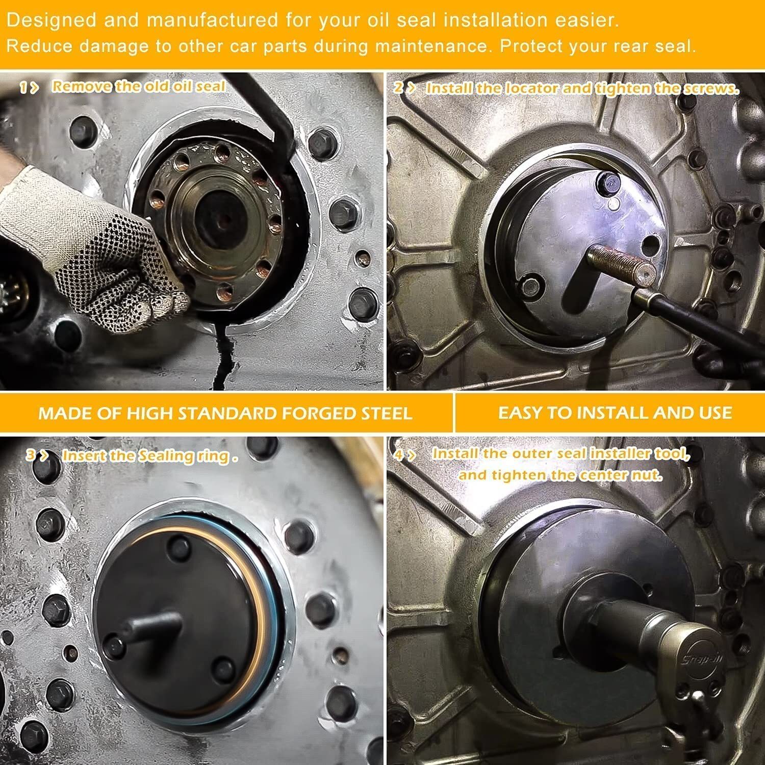 Front & Rear Crankshaft Seal Wear Sleeve Installer For Caterpillar 3406 3408 C15