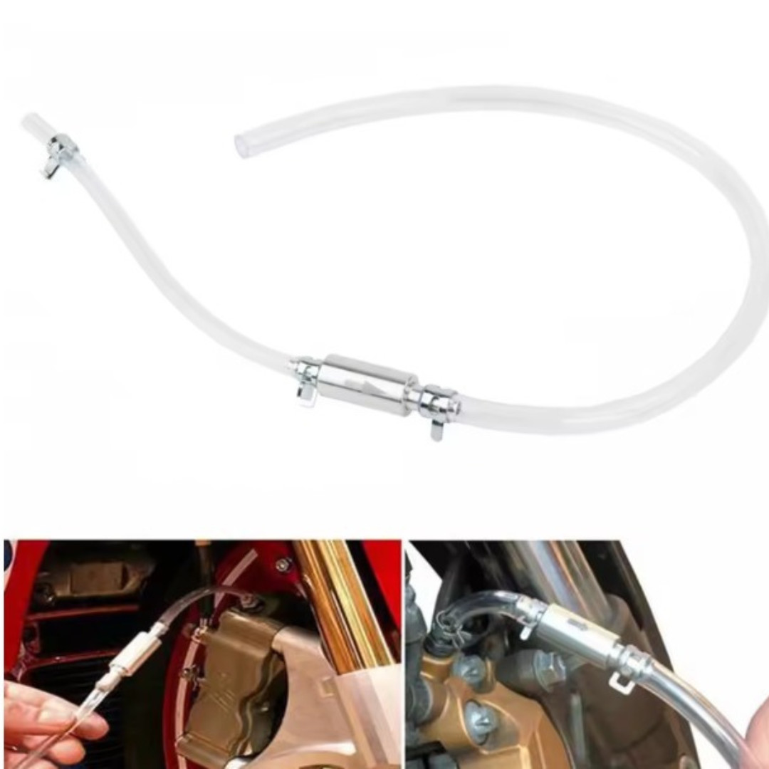 BEYU Clear Oil Extraction Pipe Rubber Brake Bleeder Kit One-Way Check Valves