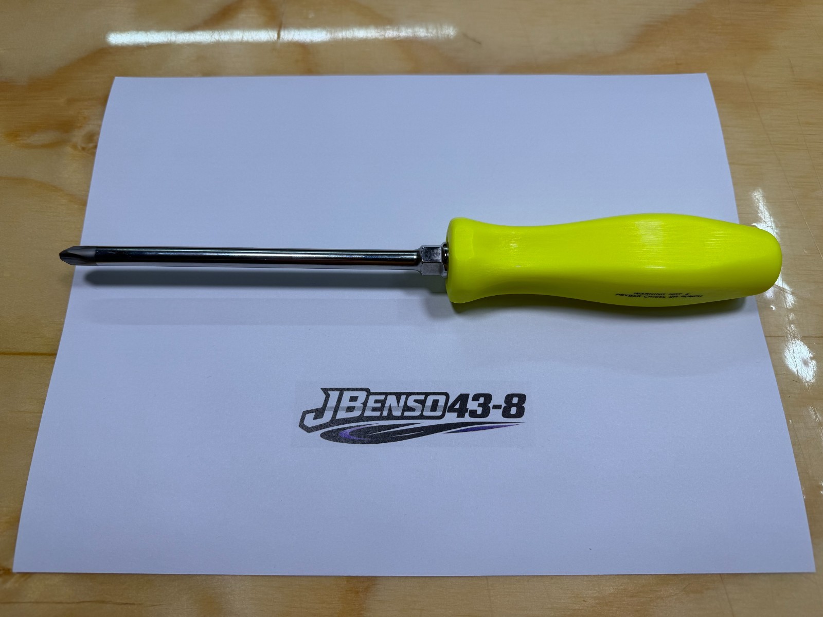 Snap-on Tools USA NEW HI-VIZ #3 Phillips Hard Handle Screwdriver SDDP63IRAHV