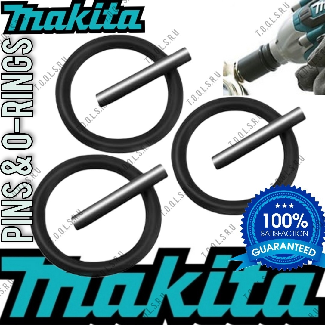 Makita 1/2 Scaffolders Impact Socket Replacement Pins & O-Rings (3 of Each) T231