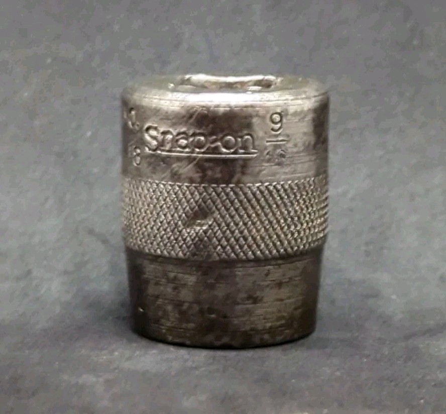 Snap-on No. 418 9/16″ 4 point Square Socket, 1/2″ Drive *Vintage* Rare USA