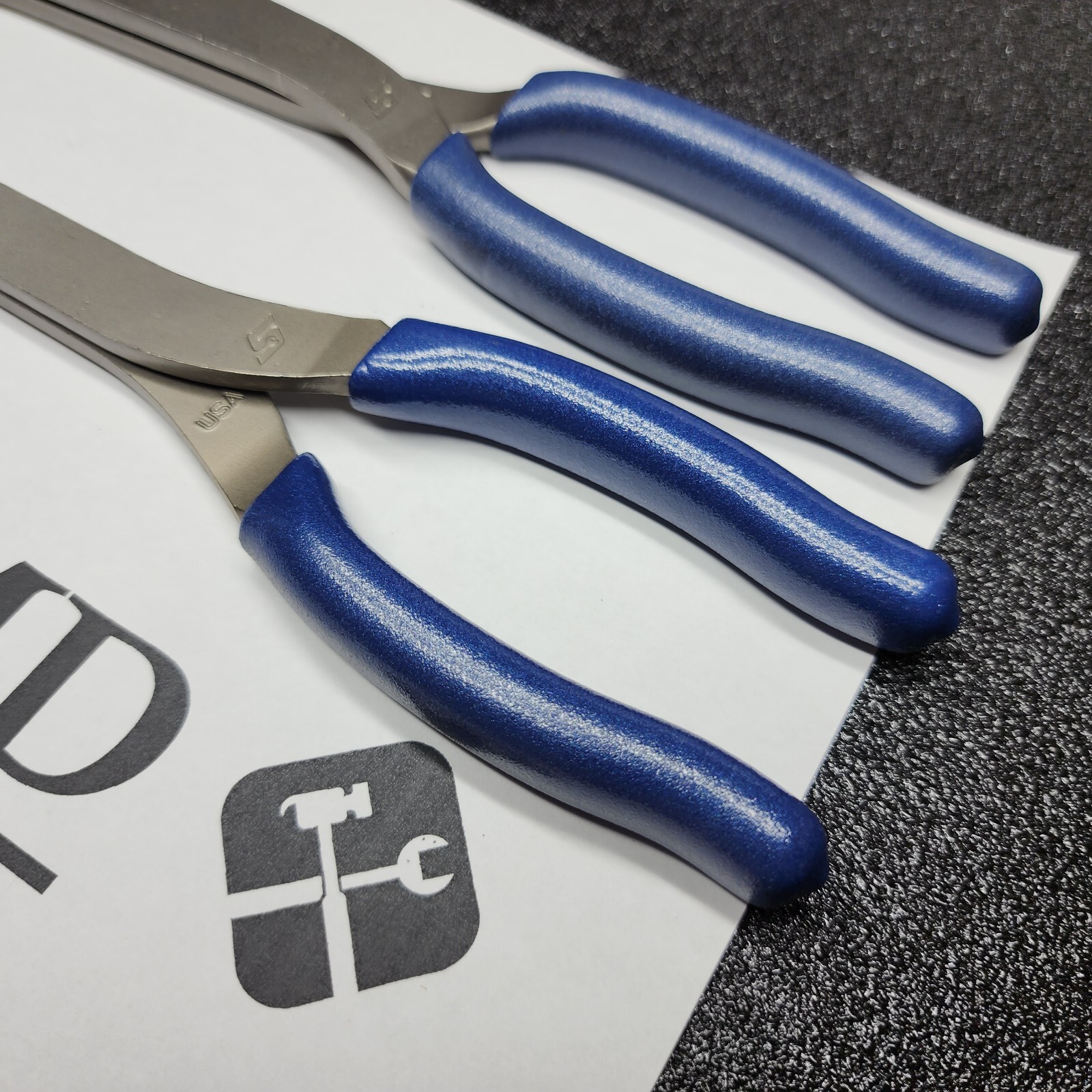 Snap-on Tools USA NEW 2pc POWER BLUE Long Needle Nose Pliers & Cutter Lot Set