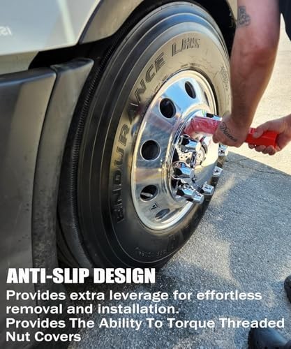 33 mm Lug Nut Cover Remover Tool Socket，11 inch Lug Nut Cover Socket for