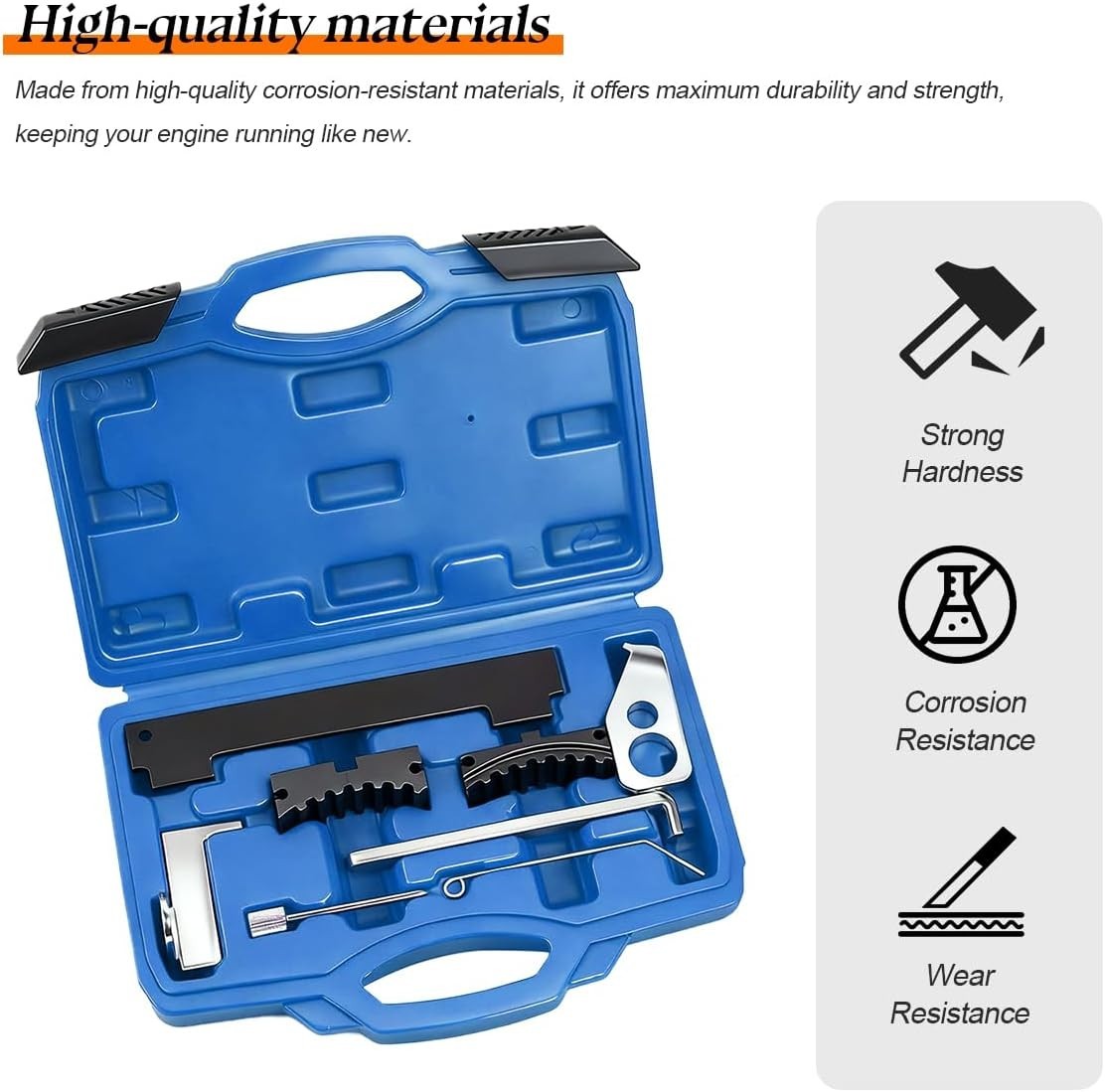Carbon Steel Camshaft Timing Tool Set for 16V Engines – Compact Size