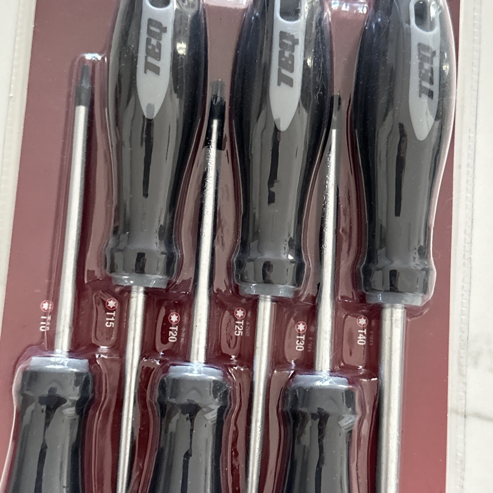 TEQ Correct 6 Piece Star Torx Screwdriver Set T10, T15, T20, T30, T40 No. TQ415