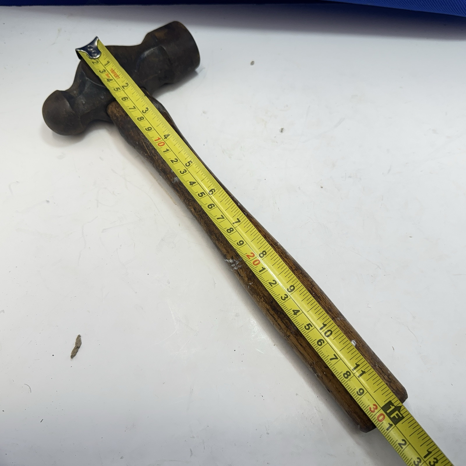 Ball Pein Hammer 2lb 12″ Hickory Shaft Vintage Reclaimed Tools Carpentry