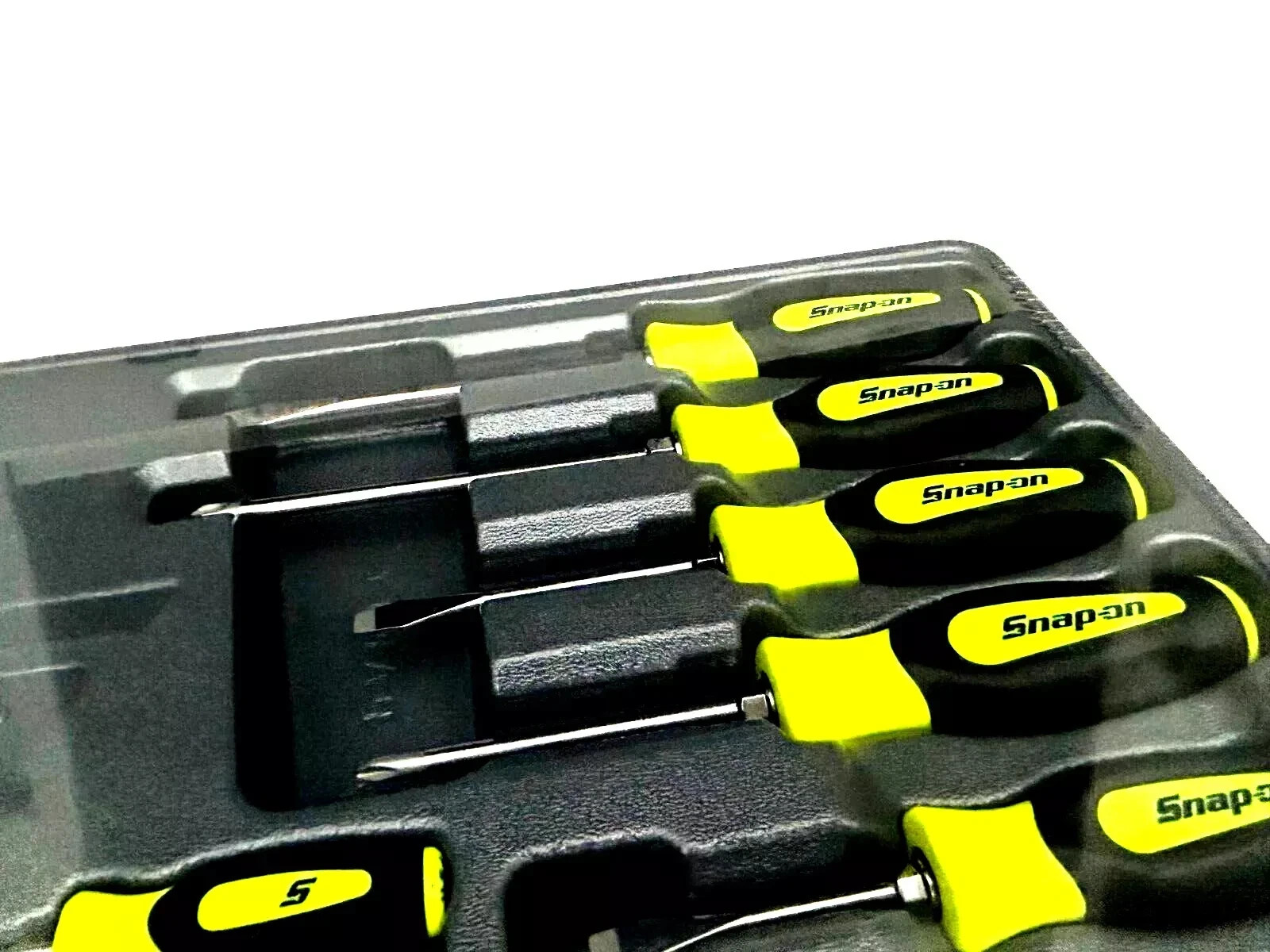 Snap-on Tools 10pc HIVIZ Soft Grip Phillips & Flat Head Screwdriver Sets USA NEW