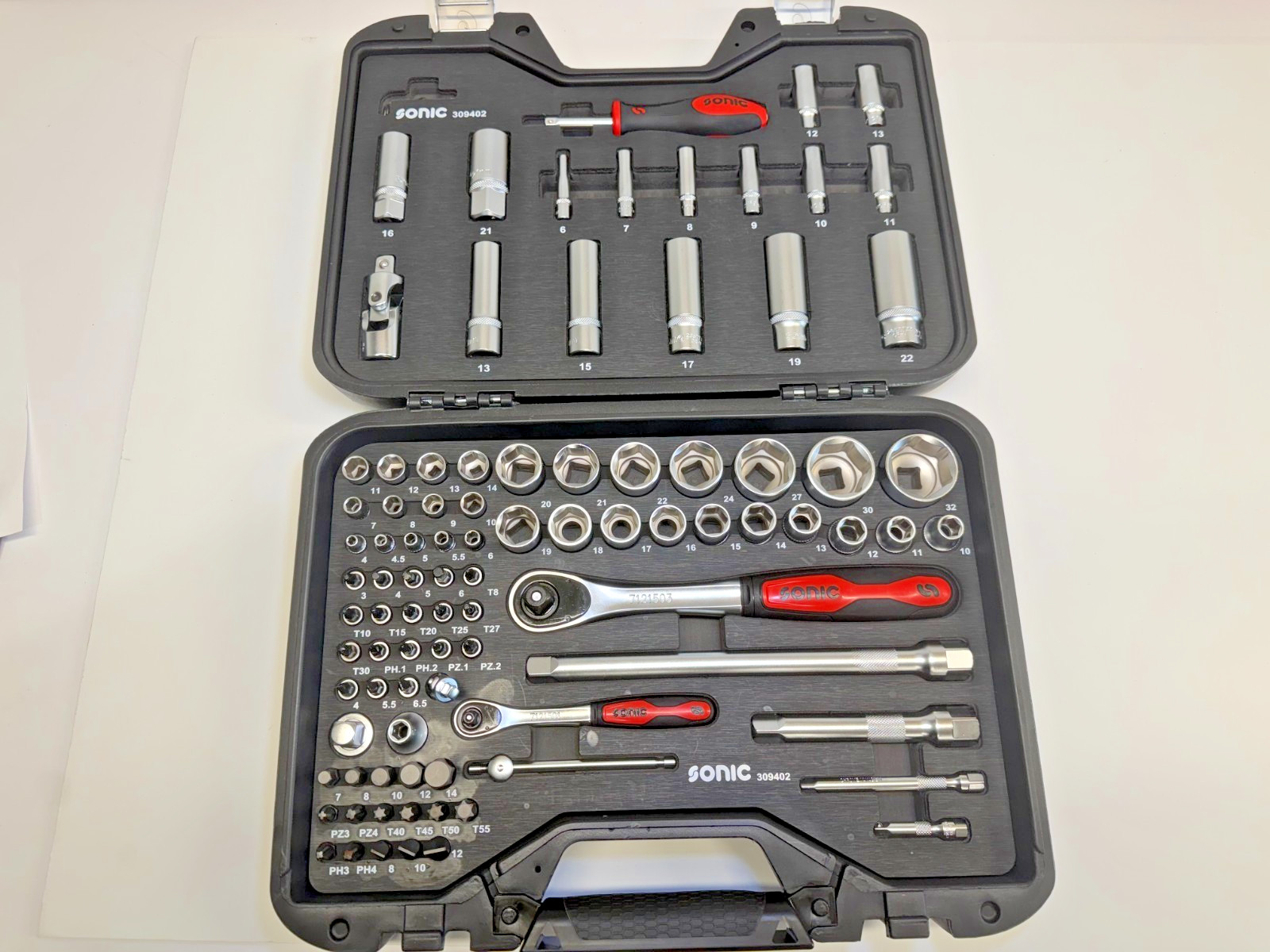 Sonic Tools NEW 94PC General Service Set MCS COMBO 1/4″ & 1/2″ Drive with CASE!