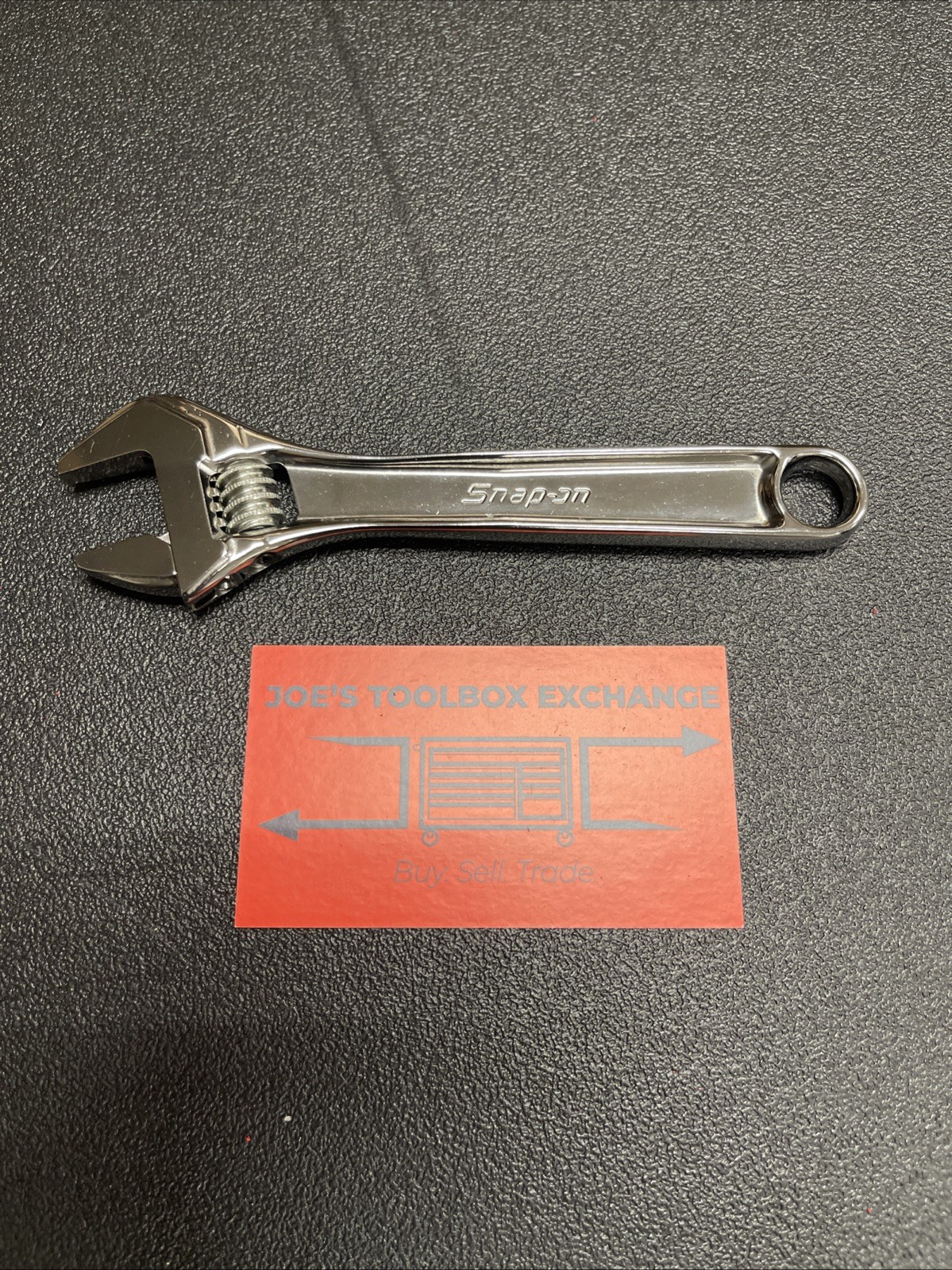 Snap-on Tools 6″ Length Chrome Smooth Jaw Adjustable Wrench AD6BA