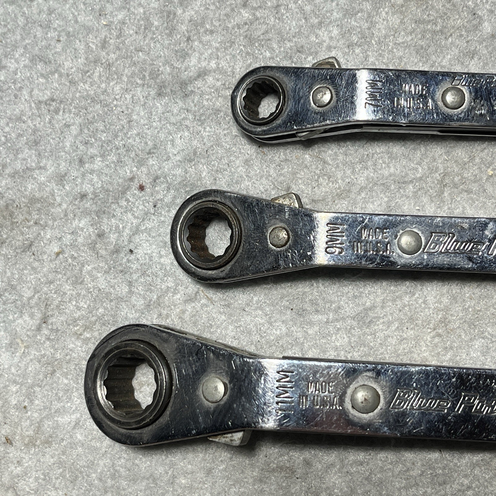 Blue Point by Snap-on Metric Offset Ratcheting Box Wrench 5 pc Set RYAM78 7-17mm