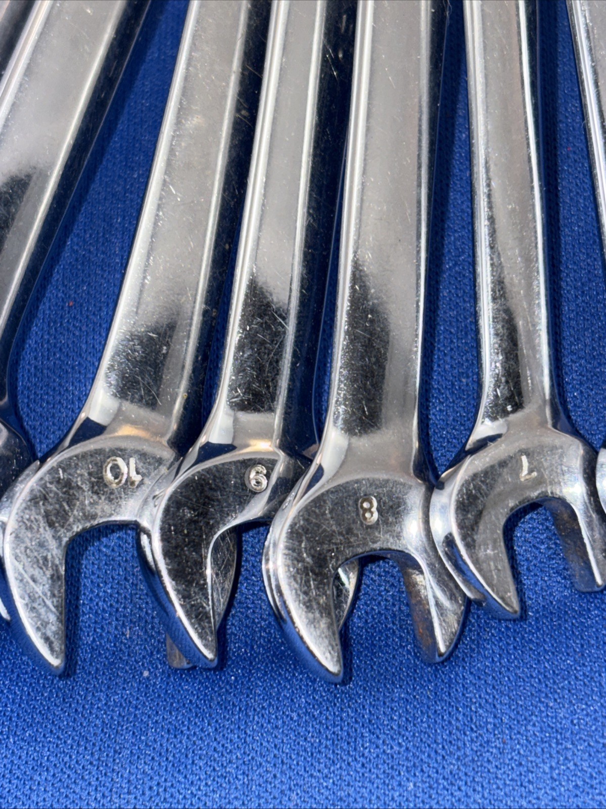 Snap On Tools USA 8pc OEXM 6mm-13mm Short Chrome Combination Wrench Set, 12 PT.