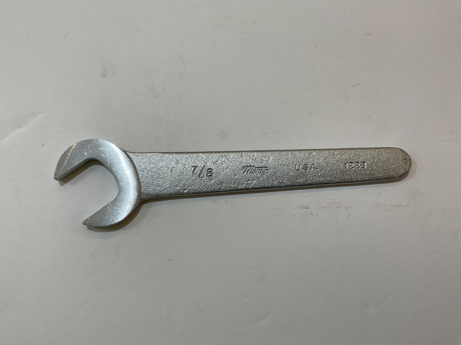 New Martin 7/8″ service wrench #1228 made in USA chrome head satin handle