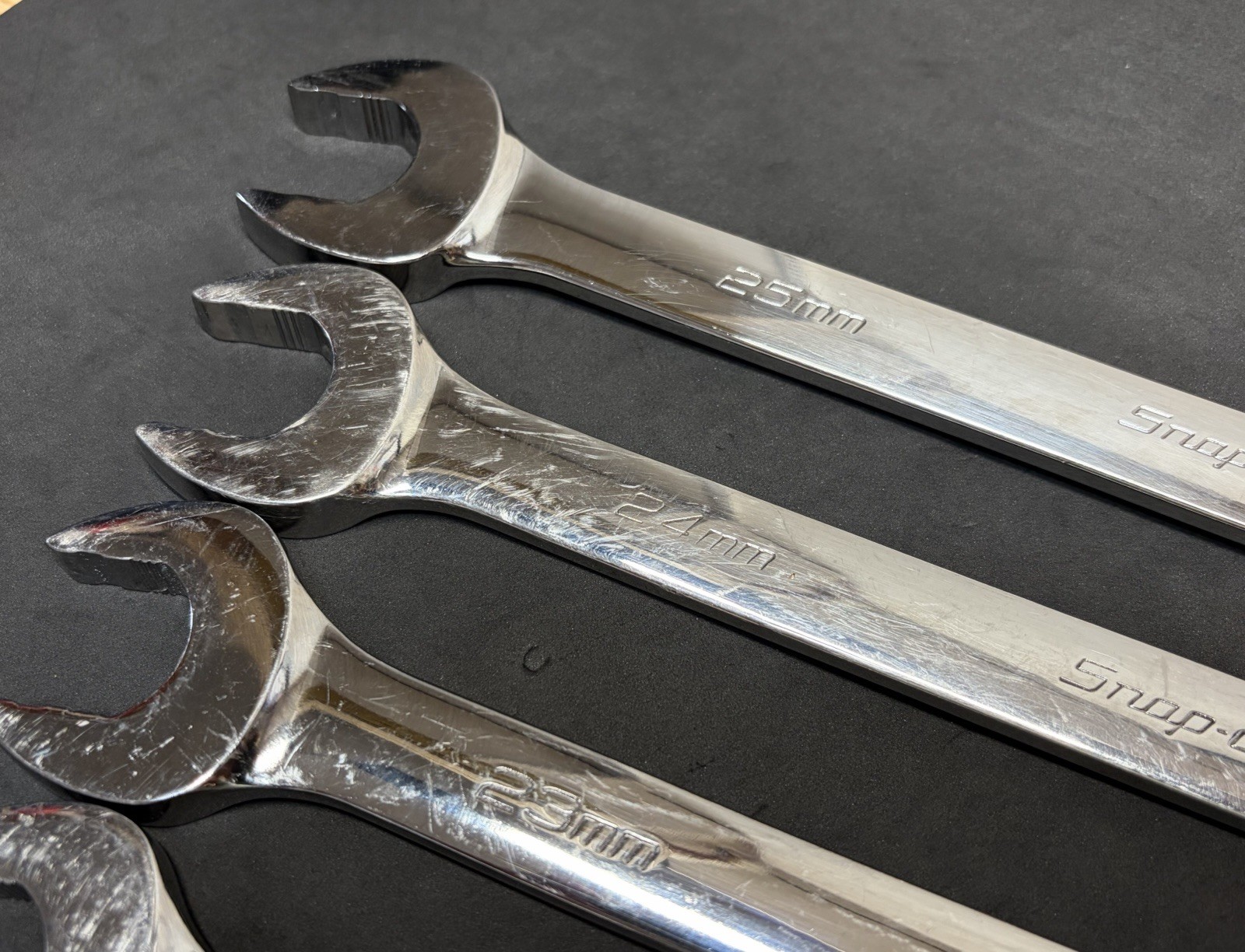 Snap-On Large 5pc Flank Drive Plus Metric Combination Wrenches SOEX Wrench Set