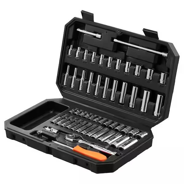 1/2 In. Drive Impact Socket Set,65 Piece Socket Set SAE 3/8 In. to 1-1/4 In. and