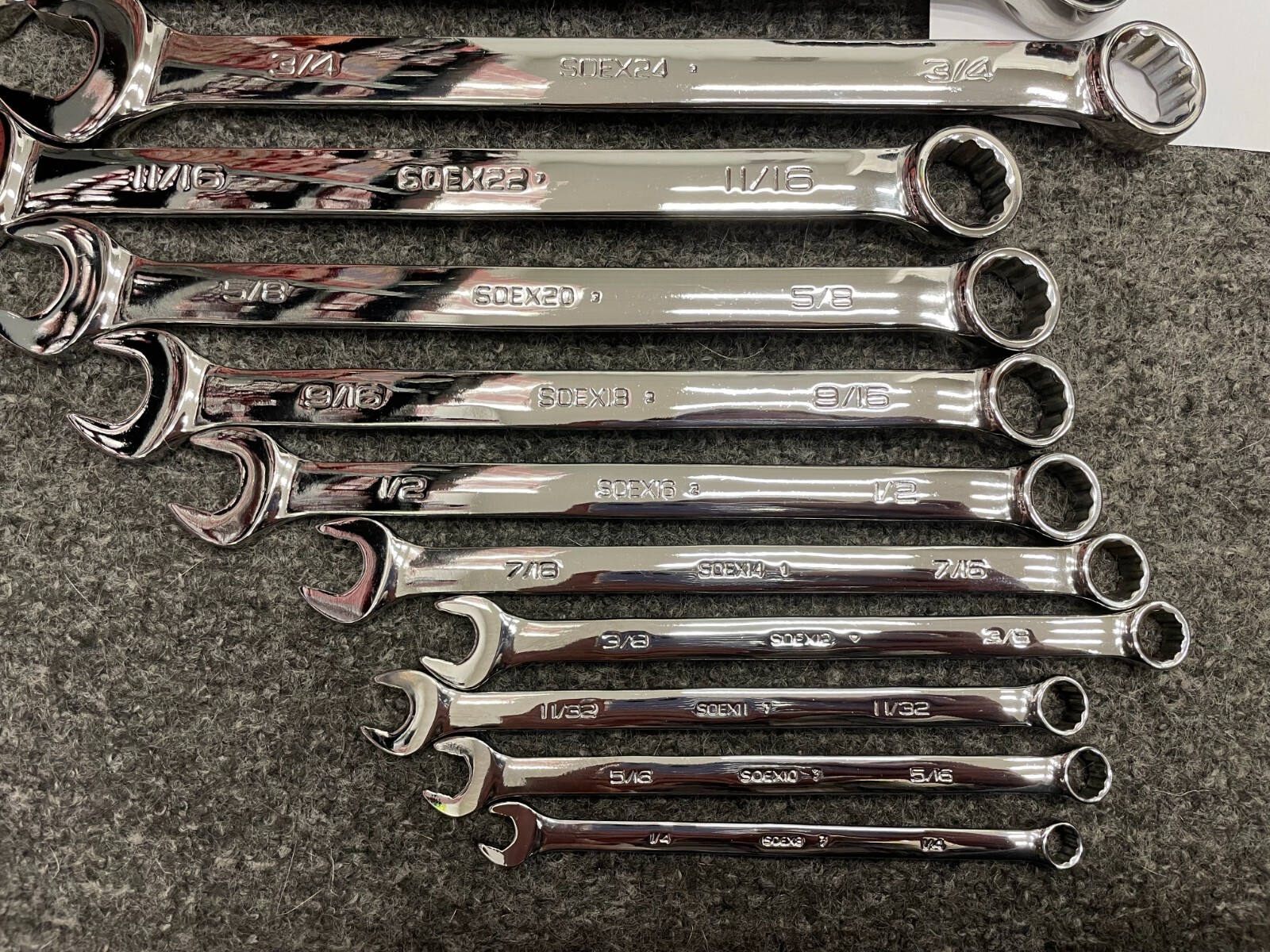 Snap-on Tools USA NEW 38pc SAE & METRIC MASTER Flank Drive Plus Combo Wrench Set