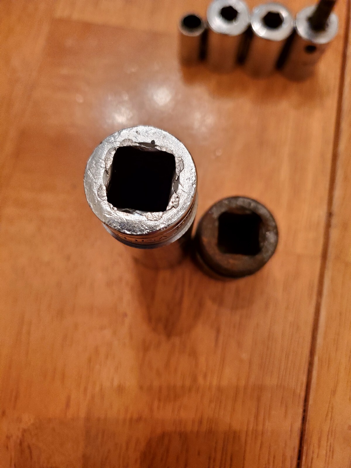 Snap On Mac 1/4 3/8 1/2 Drive Mixed Sockets Worn Or Damaged Lot Of 6