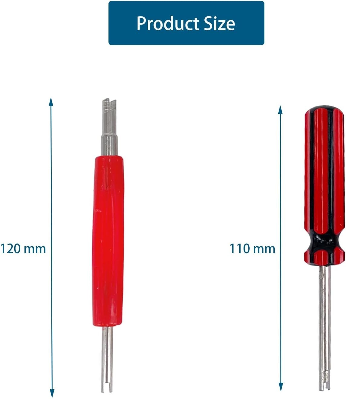 Tire Valve Removal Tool Kit 4-Way Valve Core Remover for Cars Bikes RVs