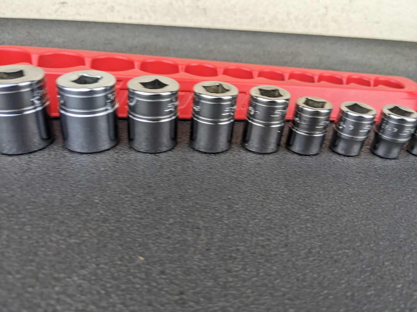 #bp369 Snap-On Tools 211FSY 11pc 3/8″ Drive 6-Point SAE Drive Shallow Socket Set