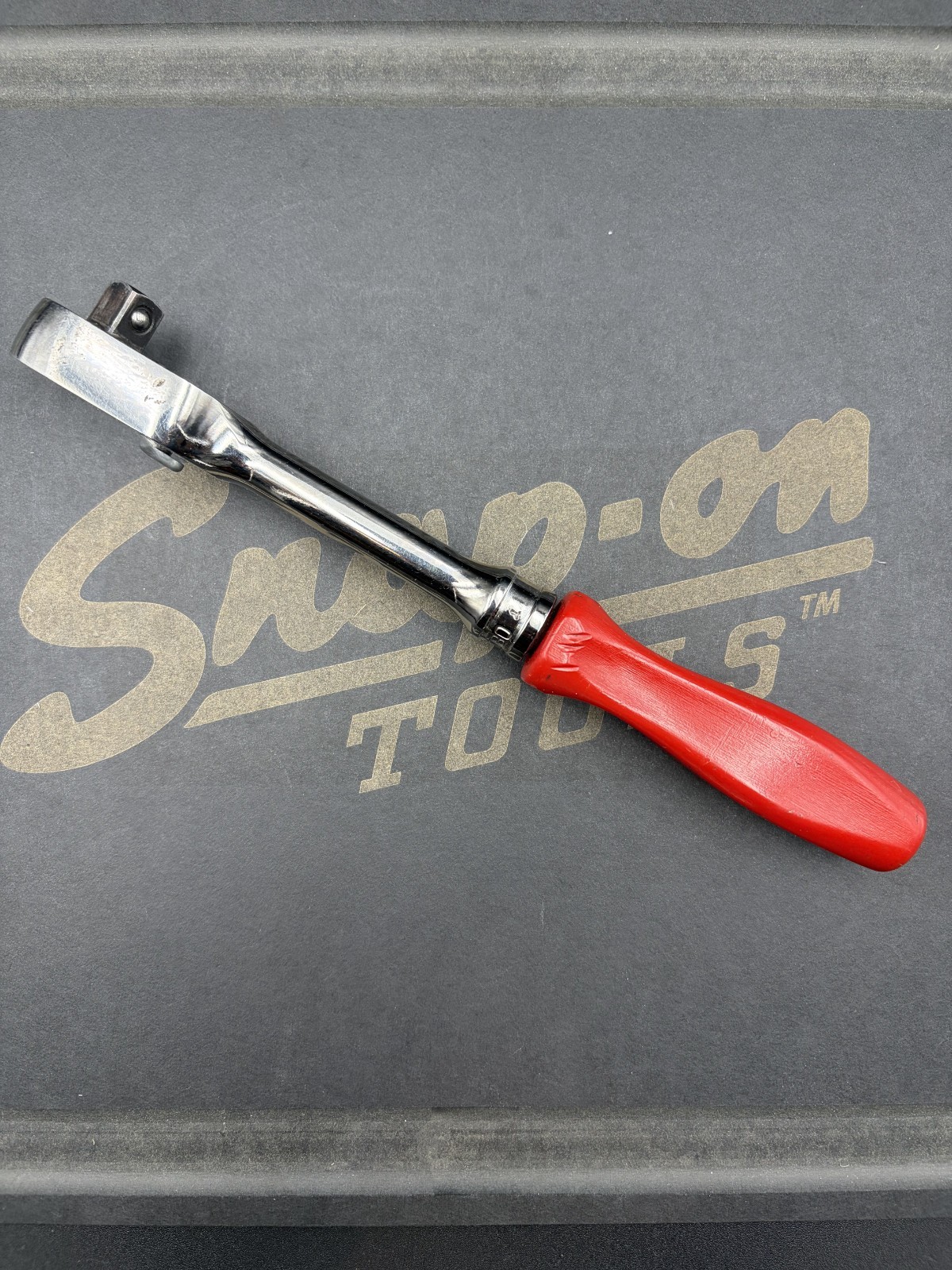 Snap-on FHD80 NON-USA Stamped Head Red 3/8″ Dr Hard Grip Ratchet [Used]