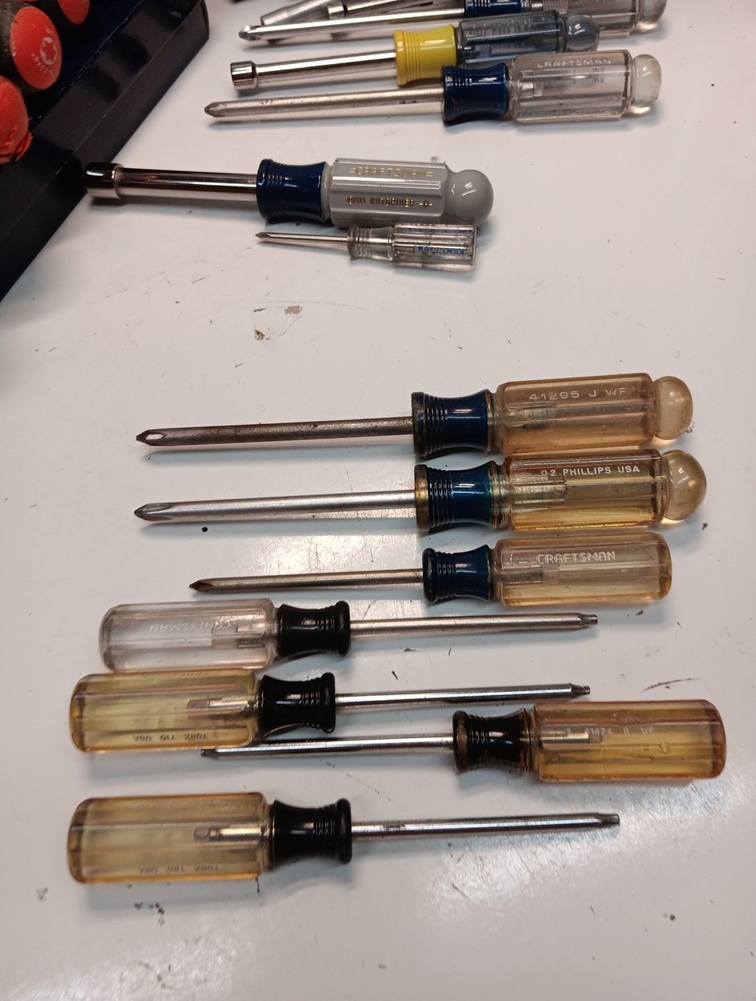 7 Vintage Craftsman Phillips Torx Screwdrivers,t20,t15,t10,t15#2phillips#1phill