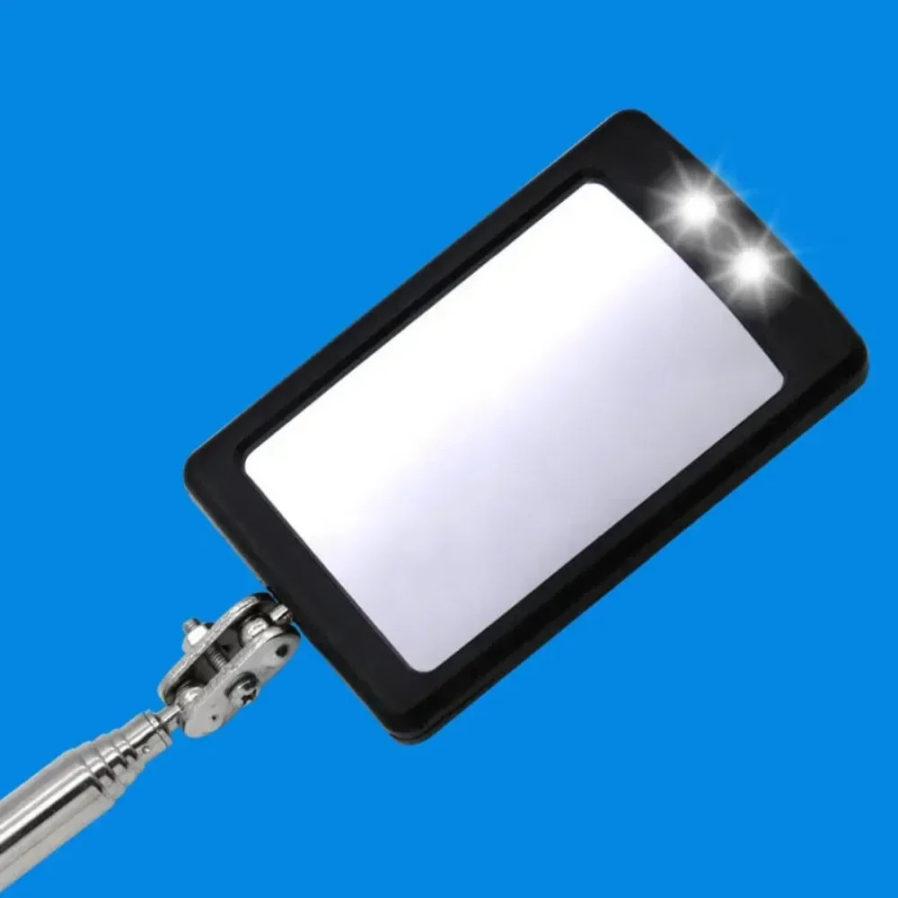Inspection Mirror LED Light Telescoping Mirrors 360 Rotation Mechanic Tools UK