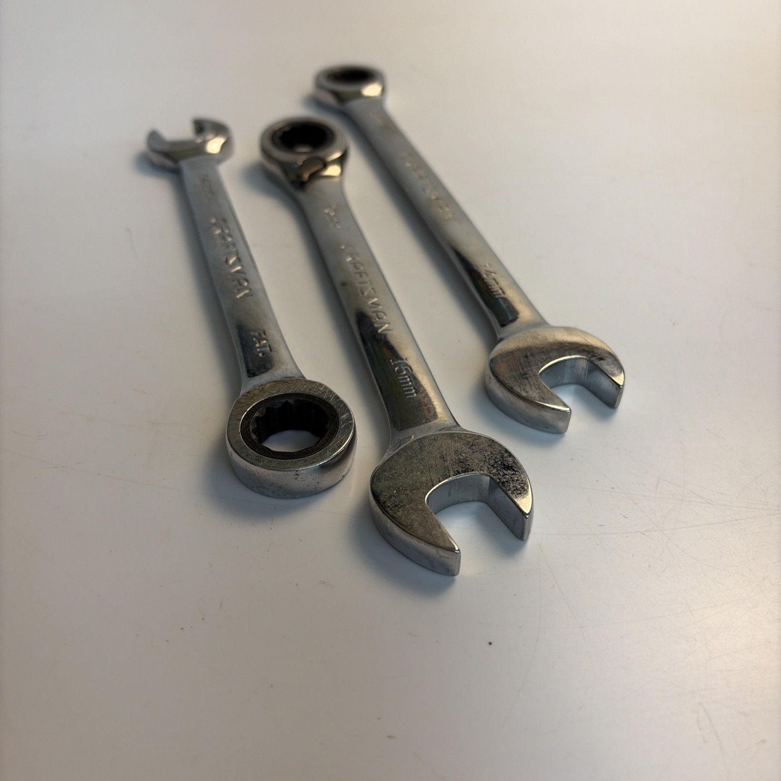 Craftsman Metric Ratcheting Combo Wrench Set 14mm 15mm USA Lot of 3