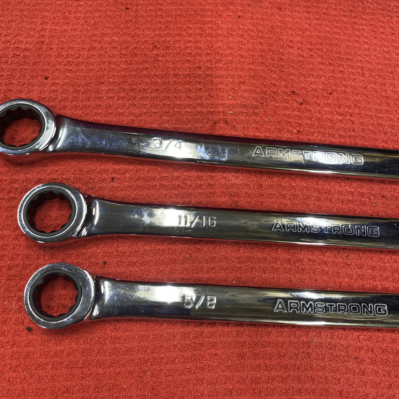 Armstrong Tools USA 6pc Ratcheting Double Box End Wrench Set SAE Missing 9/16