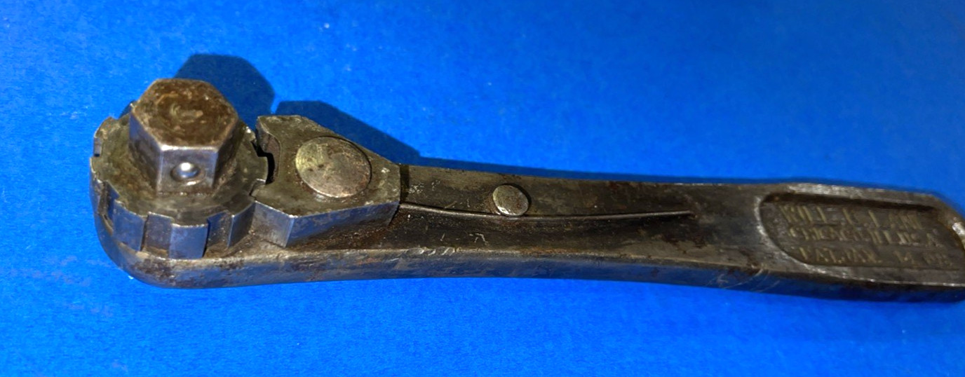 WILL B LANE TOOLS VINTAGE LARGE HEX DRIVE RATCHET PAT. JAN 14 1908 SUPER UNIQUE
