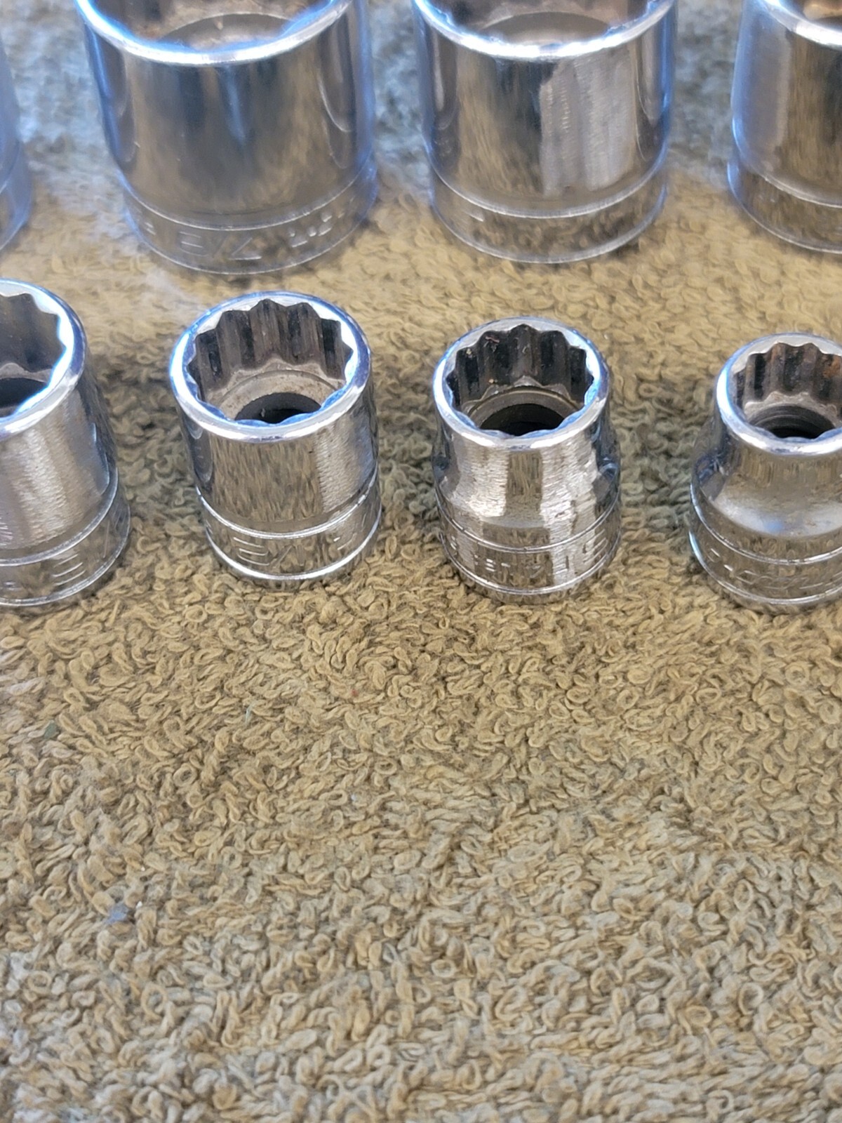 12 Snap-on F301 281 Socket Set 3/8″ Drive Sae 15/16 7/8 13/16 3/4 5/8 1/2 1/4″