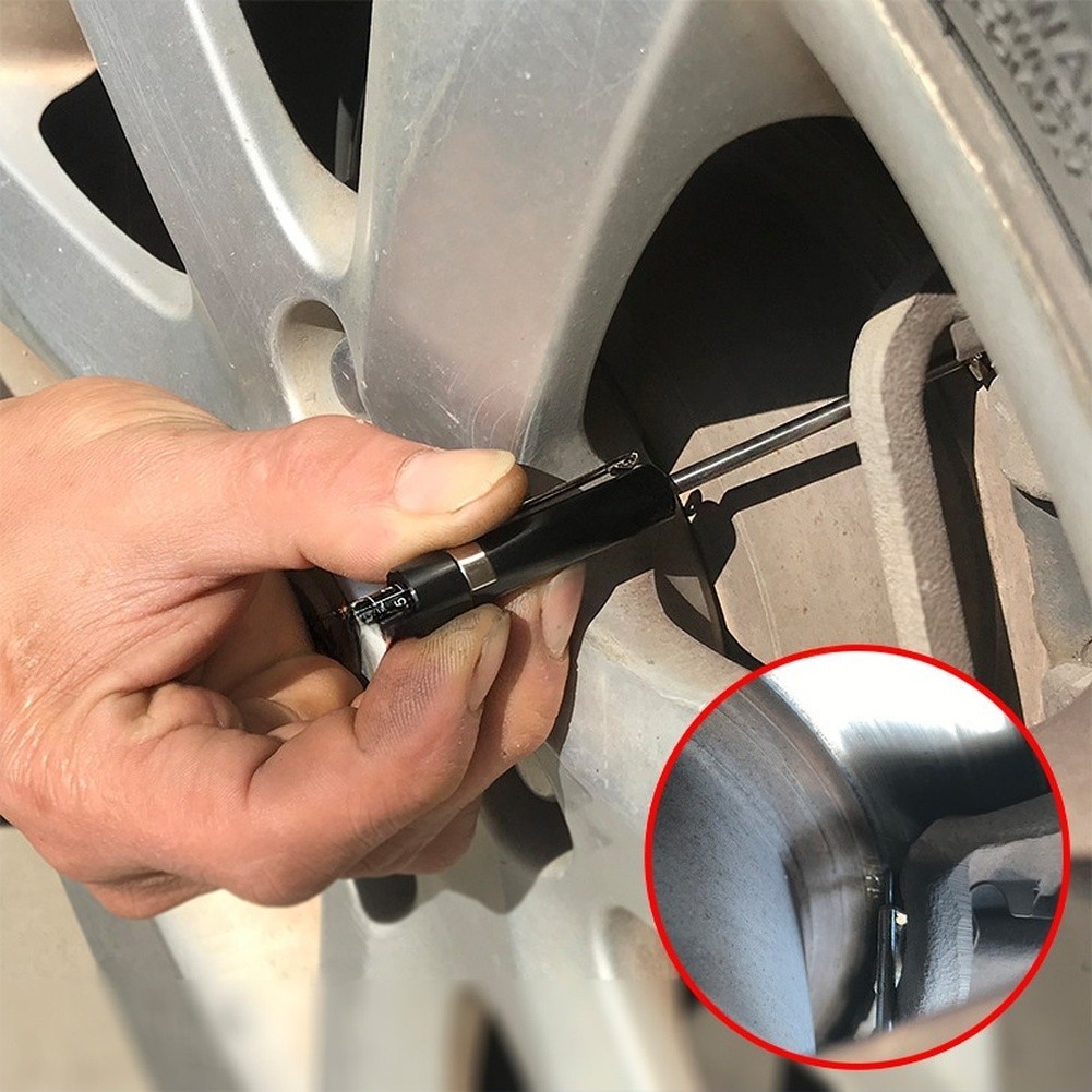 Vehicle Brake Pad Measuring Tool with Stainless Steel and Aluminum Build