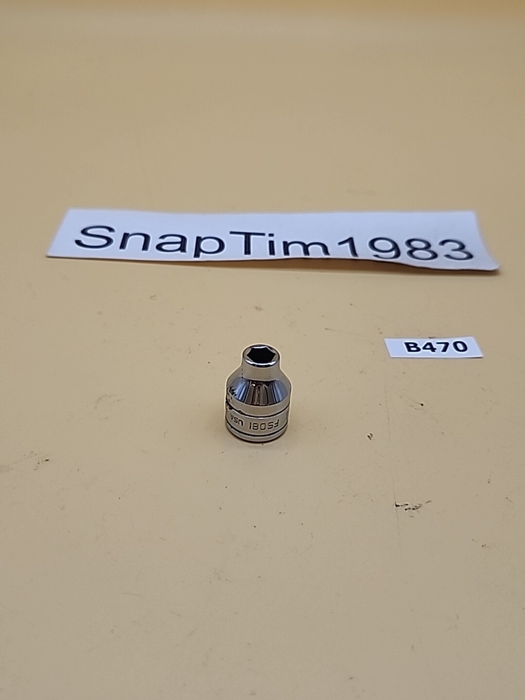 Snap-on Tools FS081 3/8″ Drive 1/4″ Shallow Socket 6pt USA