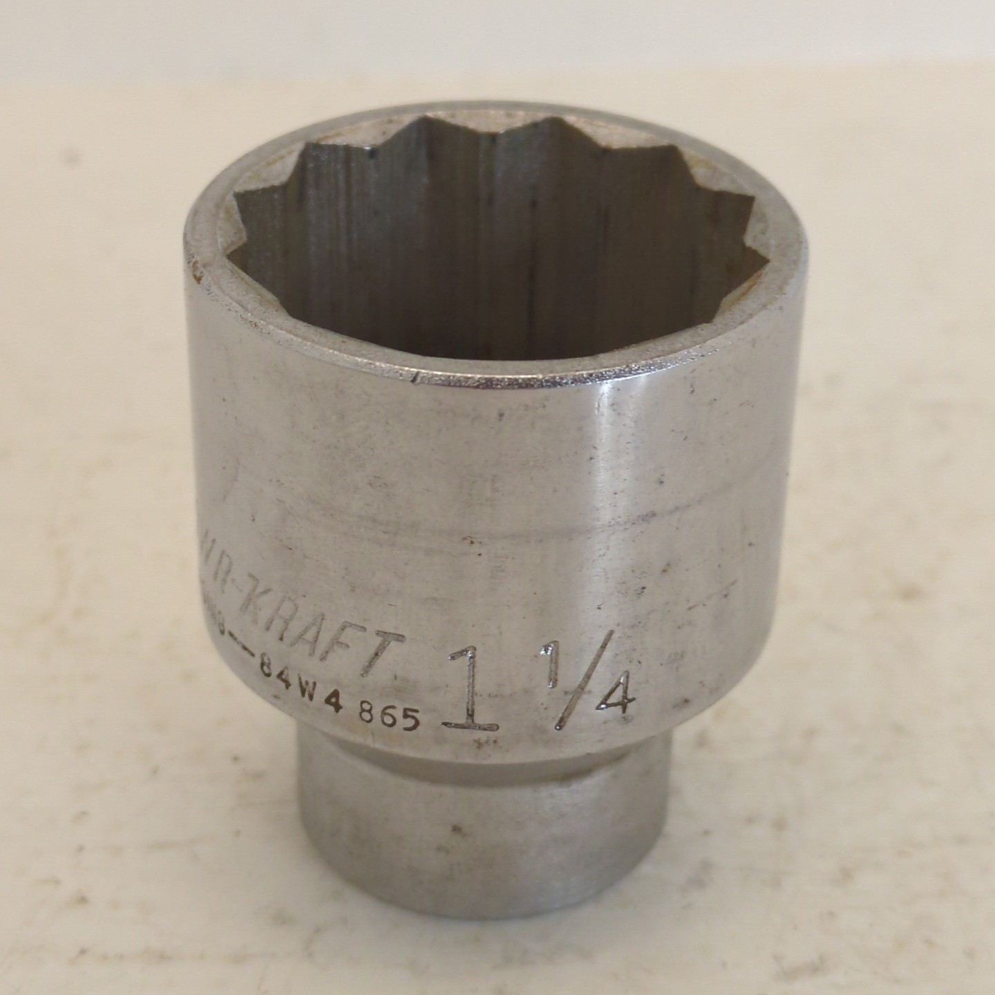 Vintage Powr-Kraft 1 1/4” 12 Pt. 1/2” Drive Socket #84W4865 – VGC