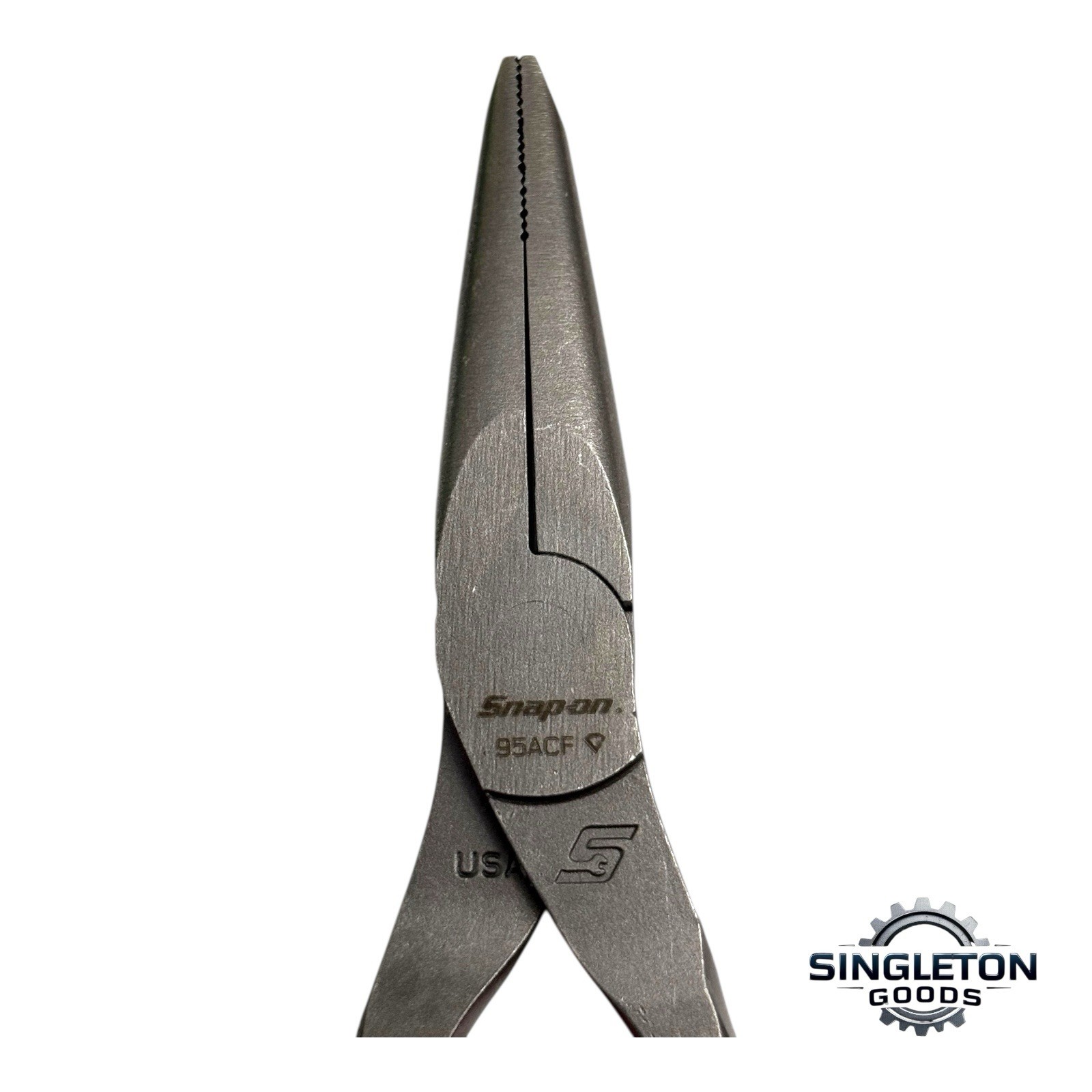 Snap-on Tools NEW 95ACFO 6″ ORANGE Soft Grip Rounded Jaw Needle Nose Pliers USA