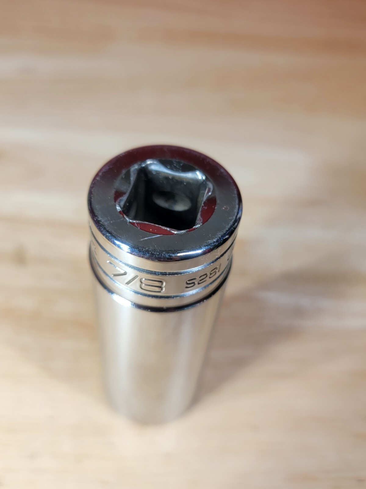 Snap-on Tools S281 7/8″ SAE 1/2″ Drive 12-Point Deep Chrome Socket