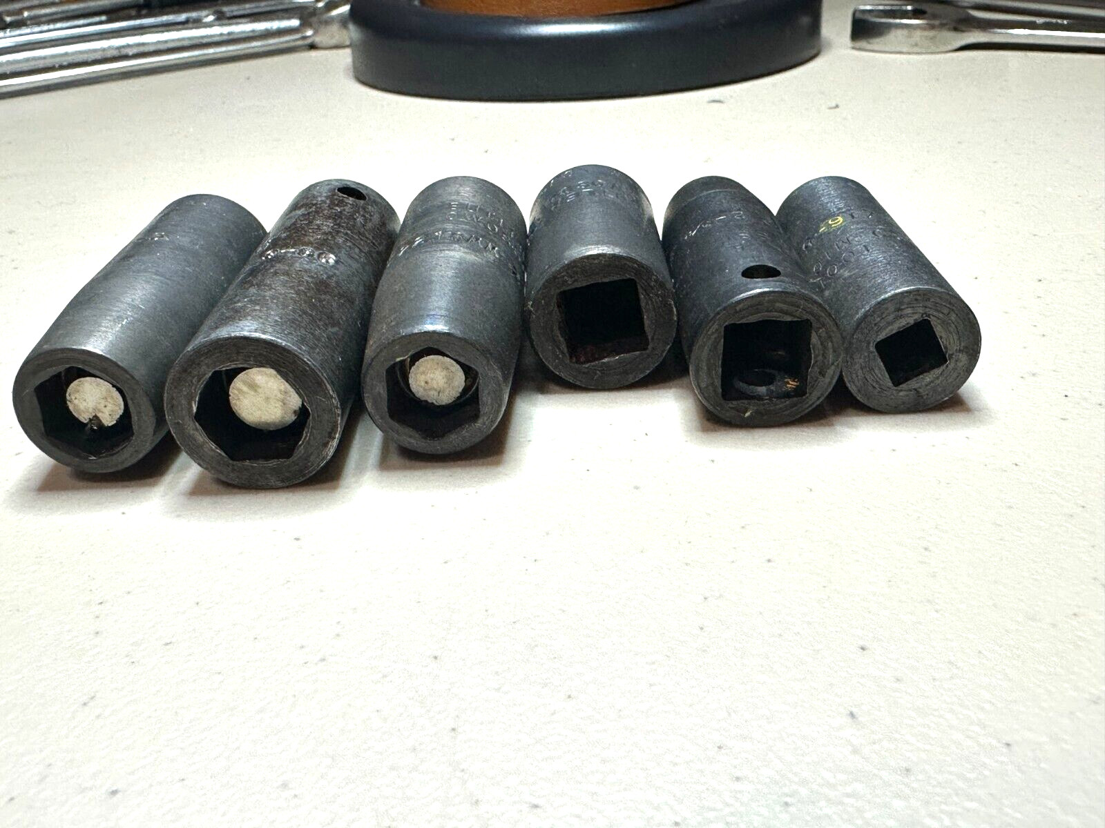 6- Butler Impact Sockets 3/8″ Drive – One 1/4″ Drive See The Pictures!