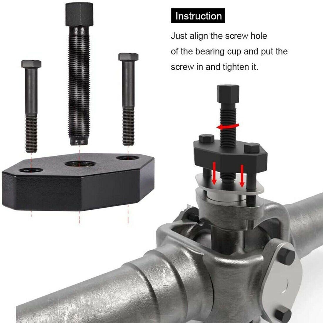 10102 U-Joint Puller and 5192 Bearing Cup Tool for Class 6-8 Trucks Heavy Duty