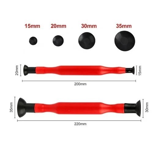 2pcs/set Car Valve Lapping Sticks Tool Sucker Rubber Head Fittings Grinding Tool