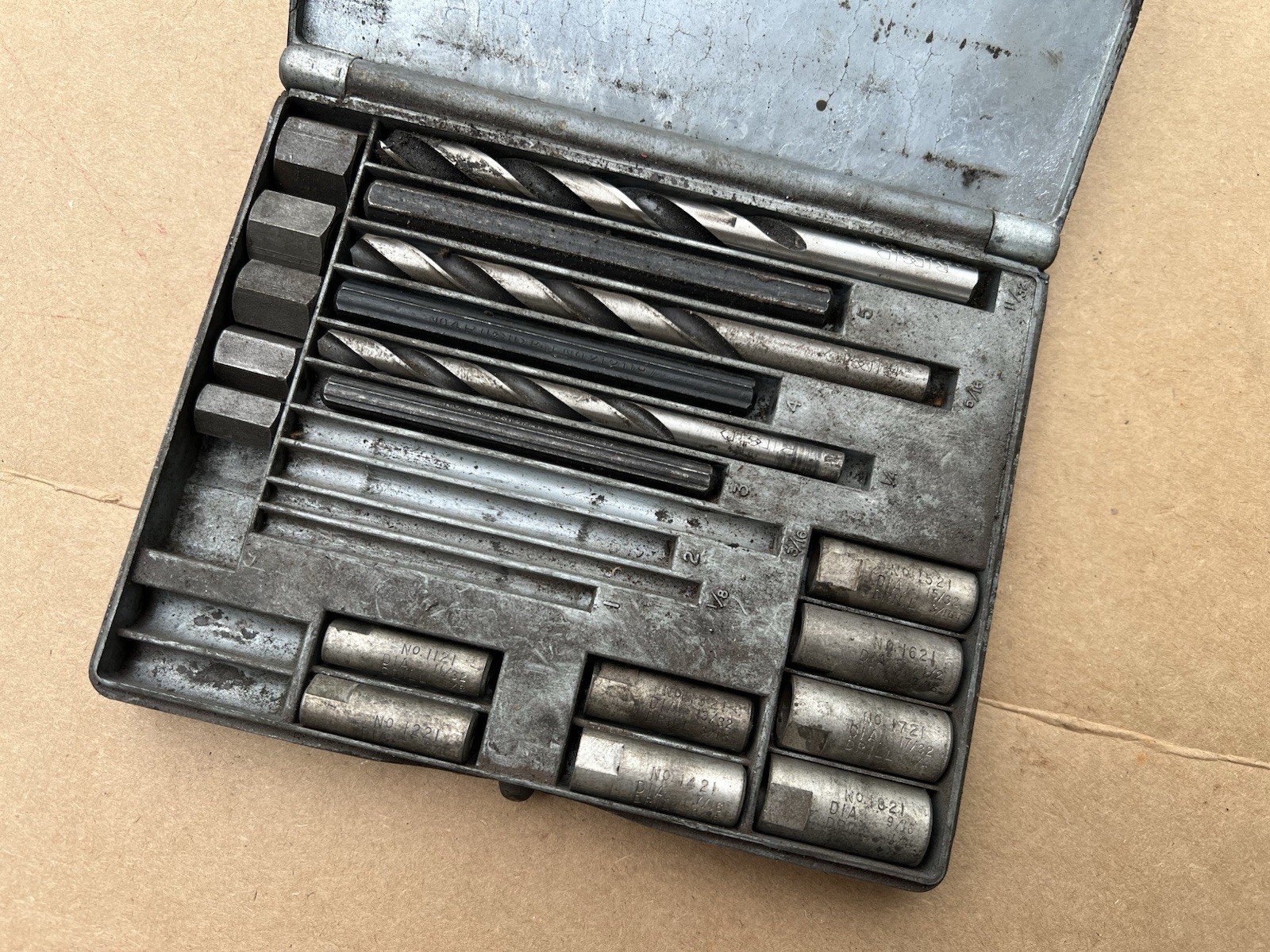 🇺🇸Vintage Blue-Point Supreme Snap-on Screw Extractor Set No.1020 INCOMPLETE