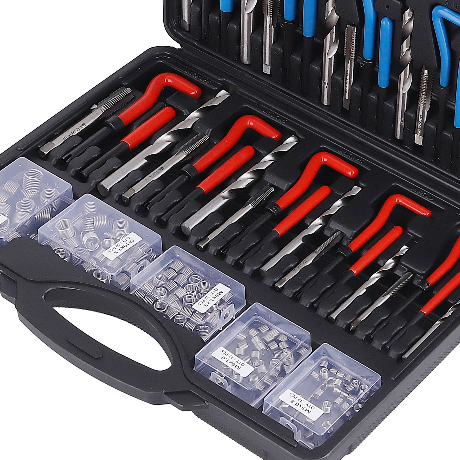 Thread Repair Kit SAE and Metric Helicoil Repair Kit with HSS Drill Bits Inserts