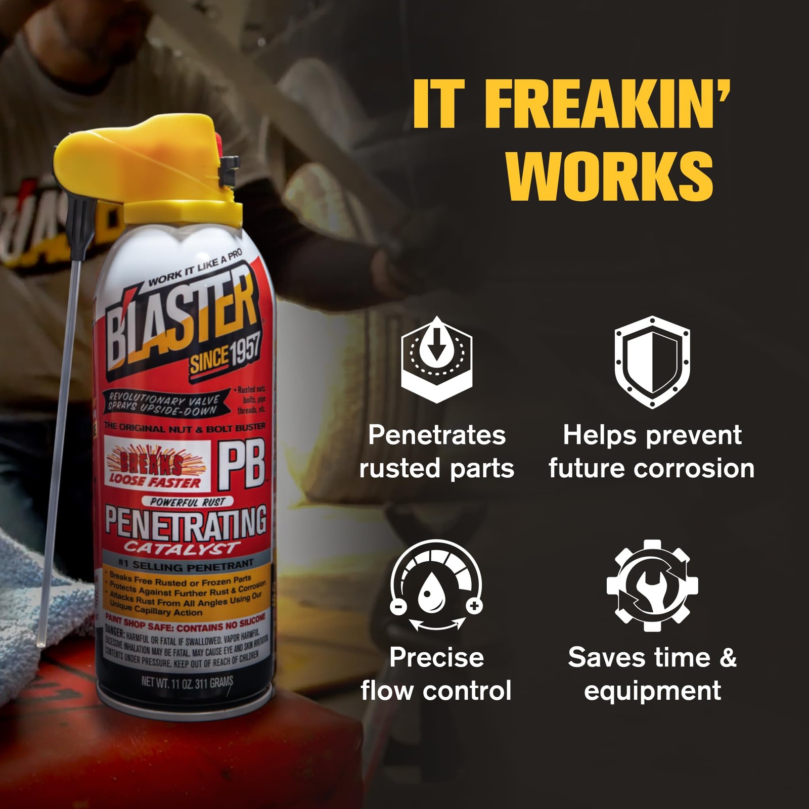 PB Blaster Penetrating Oil Spray, 11 oz Aerosol Cans (6-Pack) – Case of 6