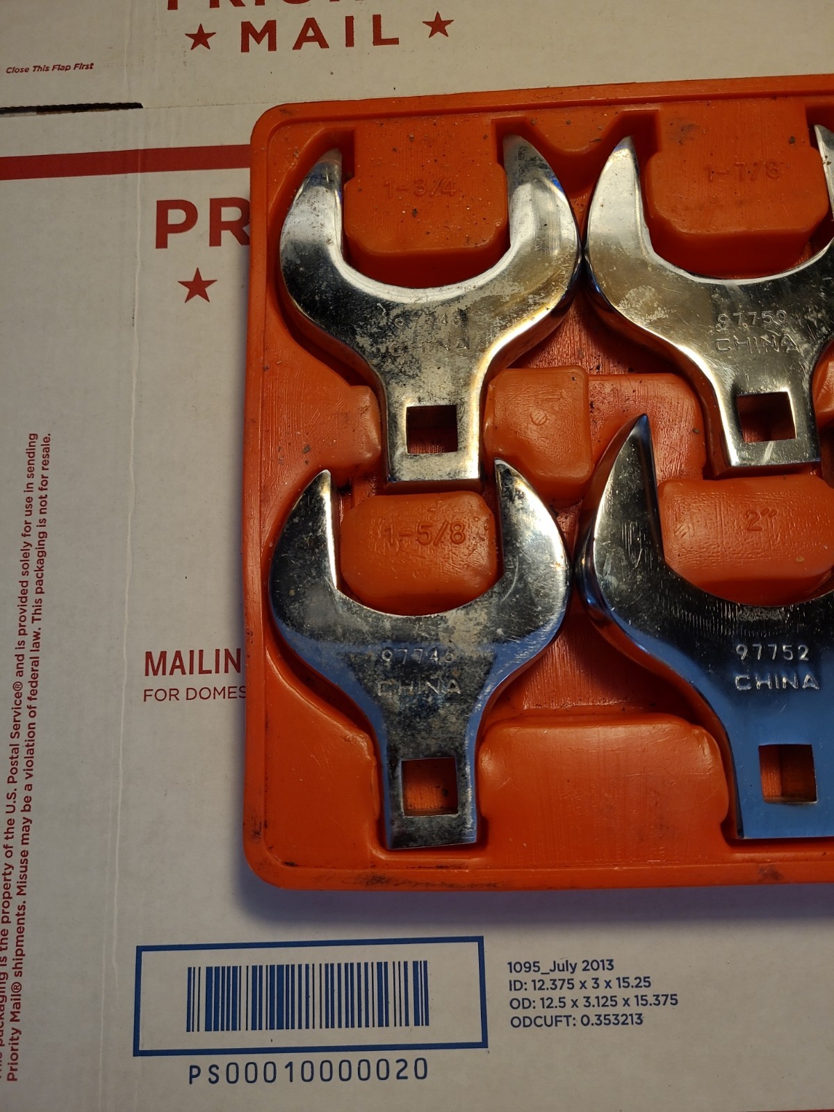 Sunex 9722A 6pc 1/2″ Drive Full Polish Fractional SAE Jumbo Crowfoot Wrench